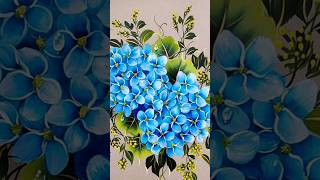 💫🌟 VIBRANT Blue 🔵 FLOWERS Painting #shorts #youtubeshort #painting