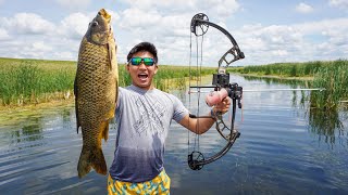 Bowfishing for GIANT INVASIVE Carp! (CATCH CLEAN COOK)