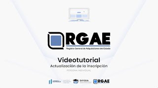 Actualización de la inscripción (Persona Individual) RGAE 06