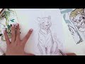 and trying to draw tigers mystery art box scrawlrbox unboxing molotow liquid chrome marker