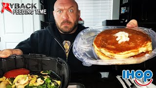 Ryback Feeding Time: IHOP Protein Pancakes with Veggie Omelette & Hash Browns Re