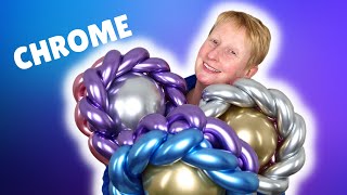 How to Make Chrome Balloon Flowers Tutorial 💐DIY Flower Balloon Bouquet