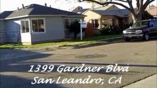 VIDEO: 1399 Gardner Blvd San Leandro Ca 94577 www.EastBayRealEstateLady.com  $199,950