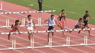 2014ジュニア陸上男子 110ｍH 決勝 20141003