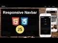 Responsive Navbar with HTML, CSS and JavaScript