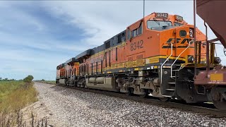 BNSF manifest on the NS KC District in Hardin, Missouri