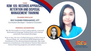 RDM 105: Records Appraisal, Retention and Disposal Management Training [2 HOURS FULL COURSE]
