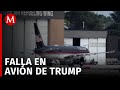 El avión de Donald Trump se vio forzado a aterrizar de emergencia por una avería