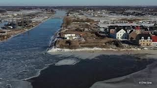 Blauwestad from above Havenkwartier Winter 2021  4K