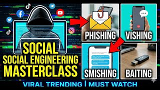 Social Engineering Masterclass: Phishing, Vishing, Smishing, Baiting Explained?