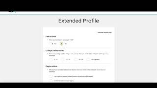 Common App Extended Profile