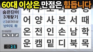 60대 이상은 만점은 힘듭니다 – 숨은단어찾기