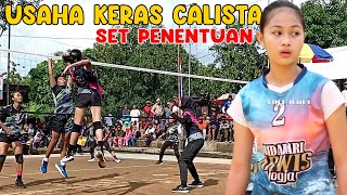 BIKIN TEGANG!!!Voli tarkam putri terbaru calista maya usaha keras di set penentuan