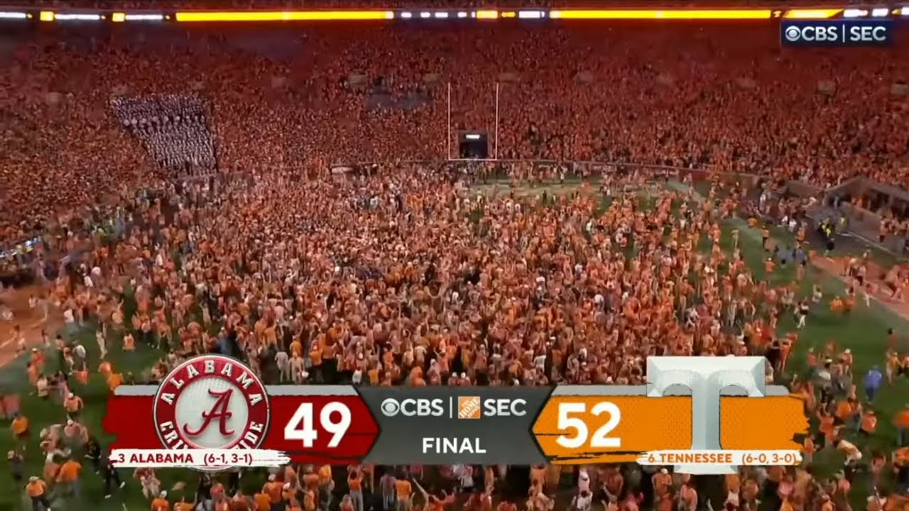 #3 Alabama Vs #6 Tennessee THRILLING Ending | 2022 College Football ...