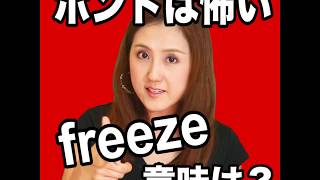 【ホントは怖い  freeze  意味は？】「動画で観る！聴く！英語辞書動画」★調べたい言葉の検索方法は、下記をご覧ください↓