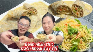 Chia sẻ Cách làm Bánh nhân thịt cuộn khoai Tây sợi giòn tan trung hoa siêu ngon