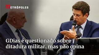 GDias é questionado sobre ditadura militar, mas não opina: \