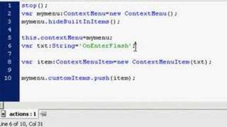 On Enter Flash : 004 Custom Context (Right Click) Menu