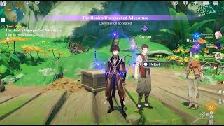 The Hook's Unexpected Adventure Talk to Helbet and Kayvan Commission Genshin Impact