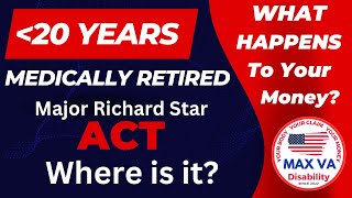 Medically Retired Military LESS Than 20 Years - Major Richard Star Act - Will it PASS Congress?