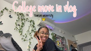 College move in vlog | Towson University🐯 | Res towers