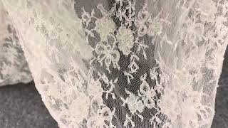 Ivory Beaded Chantilly Lace - Bryony