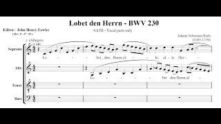 BWV230 Lobet den Herrn, alle Heiden (Soprano)