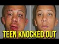 Father beats teen he caught abusing his son