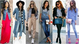 EXCELENTES COMBINACIONES DE PRENDAS EN JEAN O DENIM PARA LUCIR CON MUCHO ESTILO 👖💙 TENDENCIAS 2022