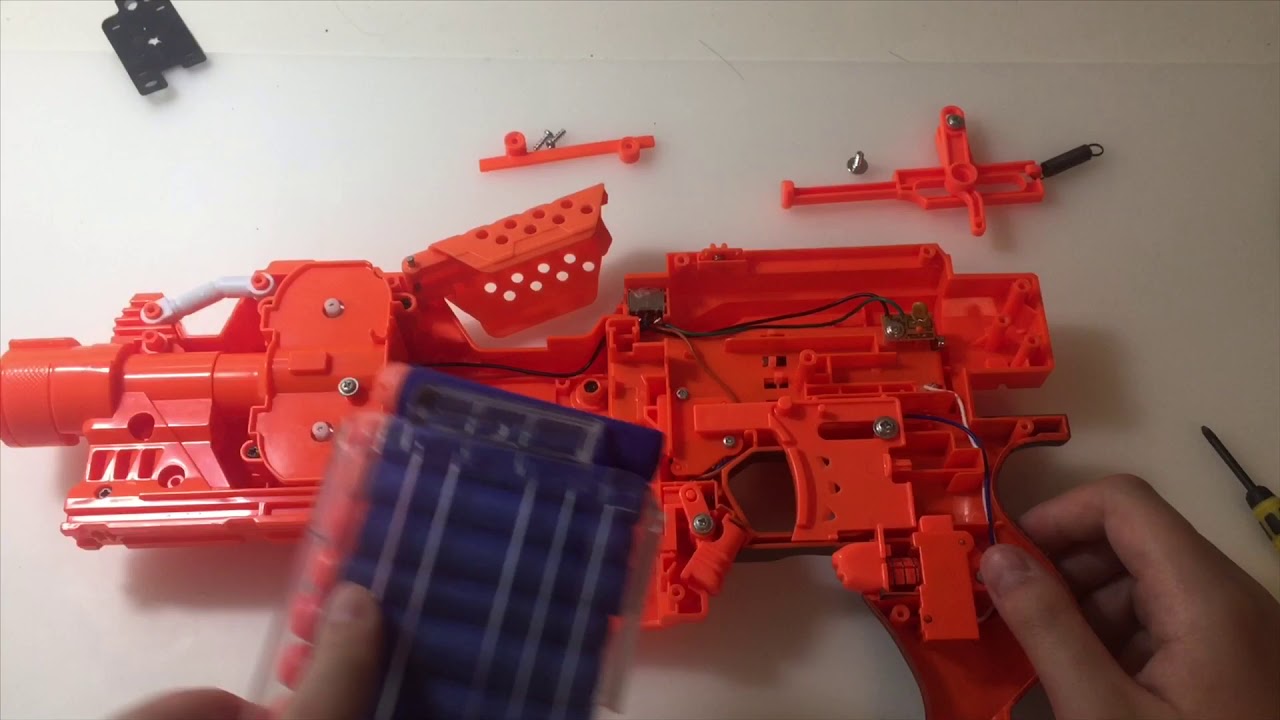 [TUTORIAL] Nerf Stryfe Mod - No Soldering Needed! Easy Voltage And Lock ...