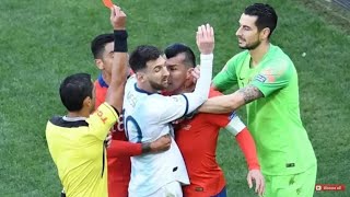 Leo Messi Red Card? What Happen? Funny Red Card. Argentina vs Chile 2-0. Copa America 2019