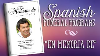 Spanish Funeral Programs Template - En Memoria De