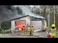 zeer grote brand loods met oliehoudende producten naast tankstation kempenweg weert