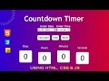 Build a Countdown Timer using HTML, CSS & Javascript  | Countdown Timer