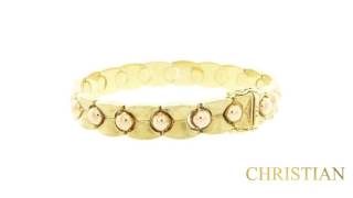 Geel gouden armband met rose bolletjes