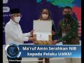 kunker di papua wapres ma ruf amin serahkan nib kepada pelaku umkm di kota jayapura