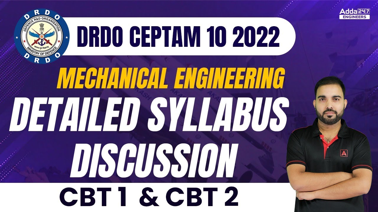 DRDO CEPTAM 10 Syllabus | DRDO Mechanical Engineering Syllabus 2022 ...