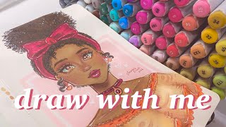 🌹ASMR DRAWING {relaxing sketchbook session}🧡✨