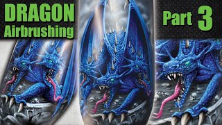 Learn to Airbrush the 3 Headed Dragon, Part 3