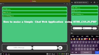How to make a Simple Chat Web Application using HTML,CSS,JS,PHP
