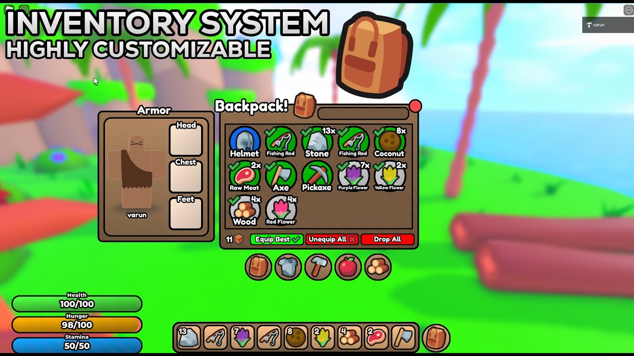 Advanced Inventory Showcase Roblox Studio Youtube
