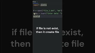 Write in Binary file in Python #shorts #short #python #filehandling