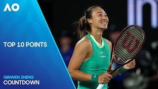 Qinwen Zheng Top 10 Points | Australian Open 2024