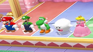 Mario Party 7 Minigames - 8 Player Ice Battle - Mario vs Luigi vs Boo vs Yoshi vs Peach