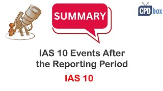 IAS 10 Events After the Reporting Period - applies in 2026