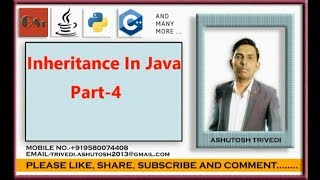 Inheritance In Java Part-4||Java Tutorial for Inheritance