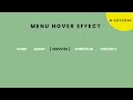 Pure CSS Menu Hover Effect | CSS Animation Effect