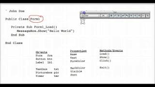 VB - Objects Methods Properties