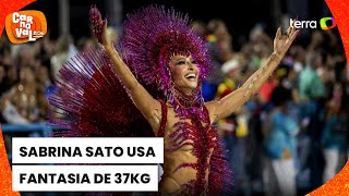 Carnaval 2024: Sabrina Sato desfila pela Vila Isabel com look de 37 kg
