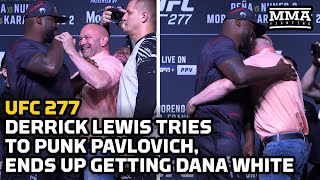 Derrick Lewis Tries To Punk Sergei Pavlovich, Actually Gets Dana White | UFC 277 Faceoffs